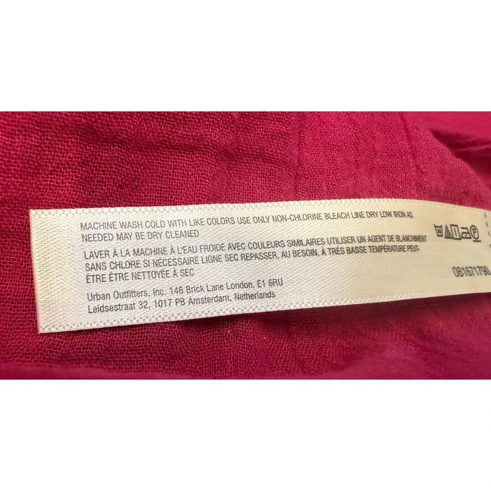 NEW FREE PEOPLE RASPBERRY CONCHITA LOW BACK TIE FRONT RUFFLE MAXI DRESS SZ S